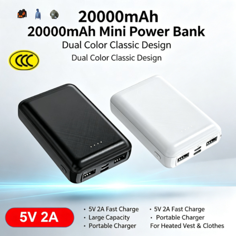 Mini Power Bank 20000mAh 5V 2A - Heated Vest Battery avaliação e preço